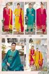 Aditi Vol 3 By Rangoon Viscose Jacquard Readymade Suits Exporters In India